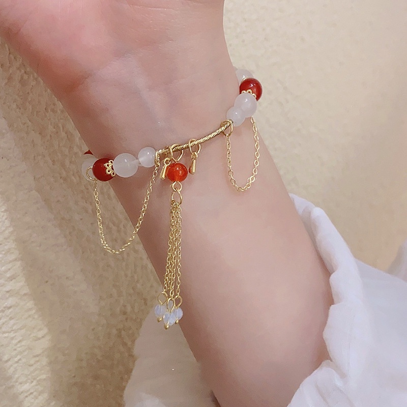 Vòng Tay Chuỗi Hạt Màu Xanh Thời Trang Mùa Hè 2023