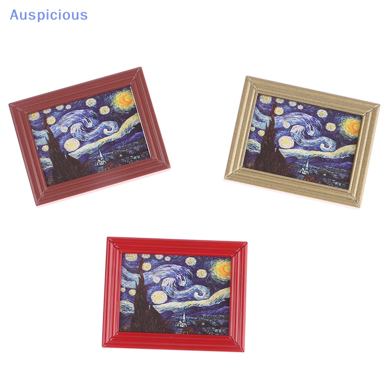 Tranh Sơn Dầu Hình Bầu Trời Sao Treo Trang Trí Nhà Búp Bê Tỉ Lệ 1: 12