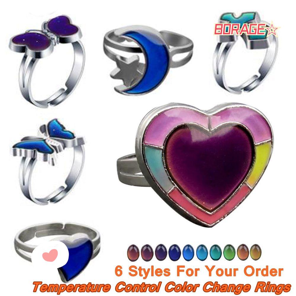Nhẫn Hình Mặt Trăng Thay Đổi Màu Sắc Theo Nhiệt Độ Cho Nữ
