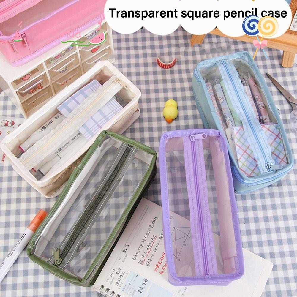 Túi Đựng Bút Hình Vuông Sức Chứa Lớn Chống Nước Chống Bẩn Sắp Xếp Gọn Gàng