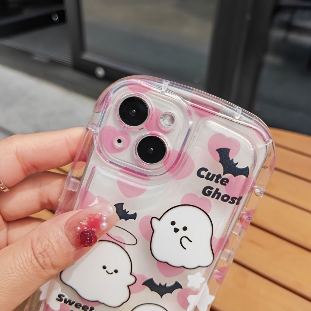 Ốp Lưng iPhone Điện Thoại Túi khí xà phòng ma đáng yêu, bao gồm cả vỏ điện thoại chống chấn động Cho Iphone 6 / 6S / 6splus / se / 7 / 7plus / 8 / 8plus / X / xs / xsmax / 11 / 12 / 13 / 14 / Plus / Pro / Pro Max-422