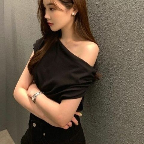 Áo Thun Tay Ngắn Dáng Ôm Gợi Cảm Trẻ Trung Phong Cách Hàn Quốc Cho Bạn Gái