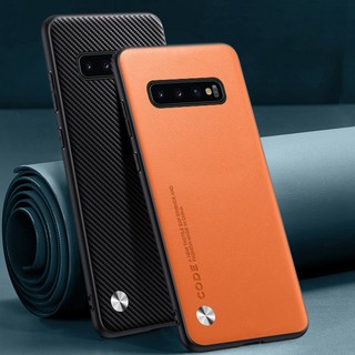 Ốp điện thoại da pu nhám chống sốc cho samsung galaxy s10 / s10 plus / s10 5g