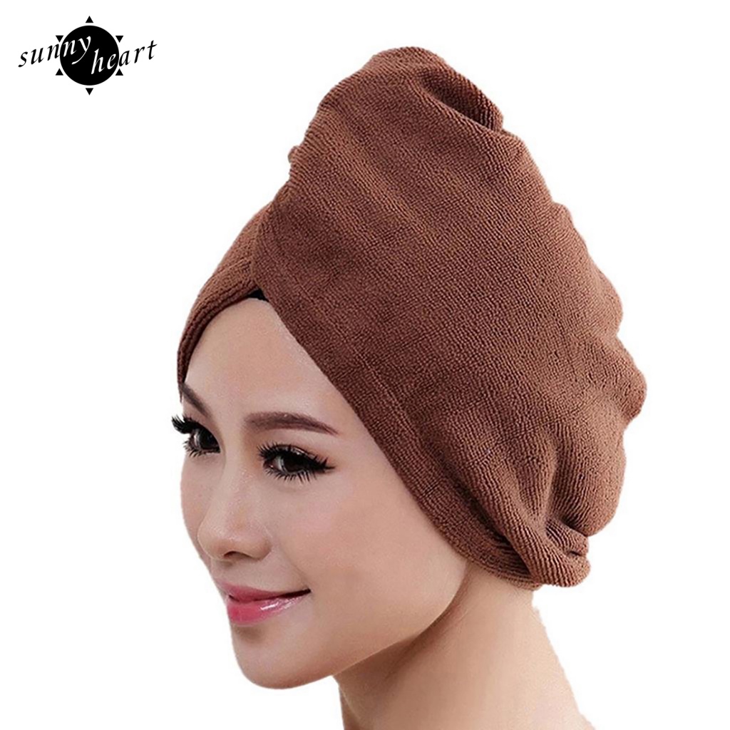 Khăn Quấn Tóc Bằng Sợi Micro Thấm Hút Nước Tốt Thoáng Khí Tiện Dụng Cho Nhà Tắm