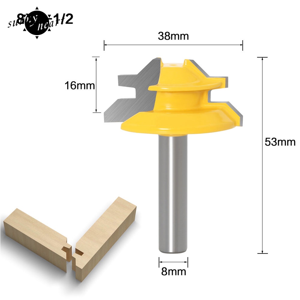 Mũi Phay Router 8mm 45 Độ Chuyên Dụng Cho Điêu Khắc Gỗ