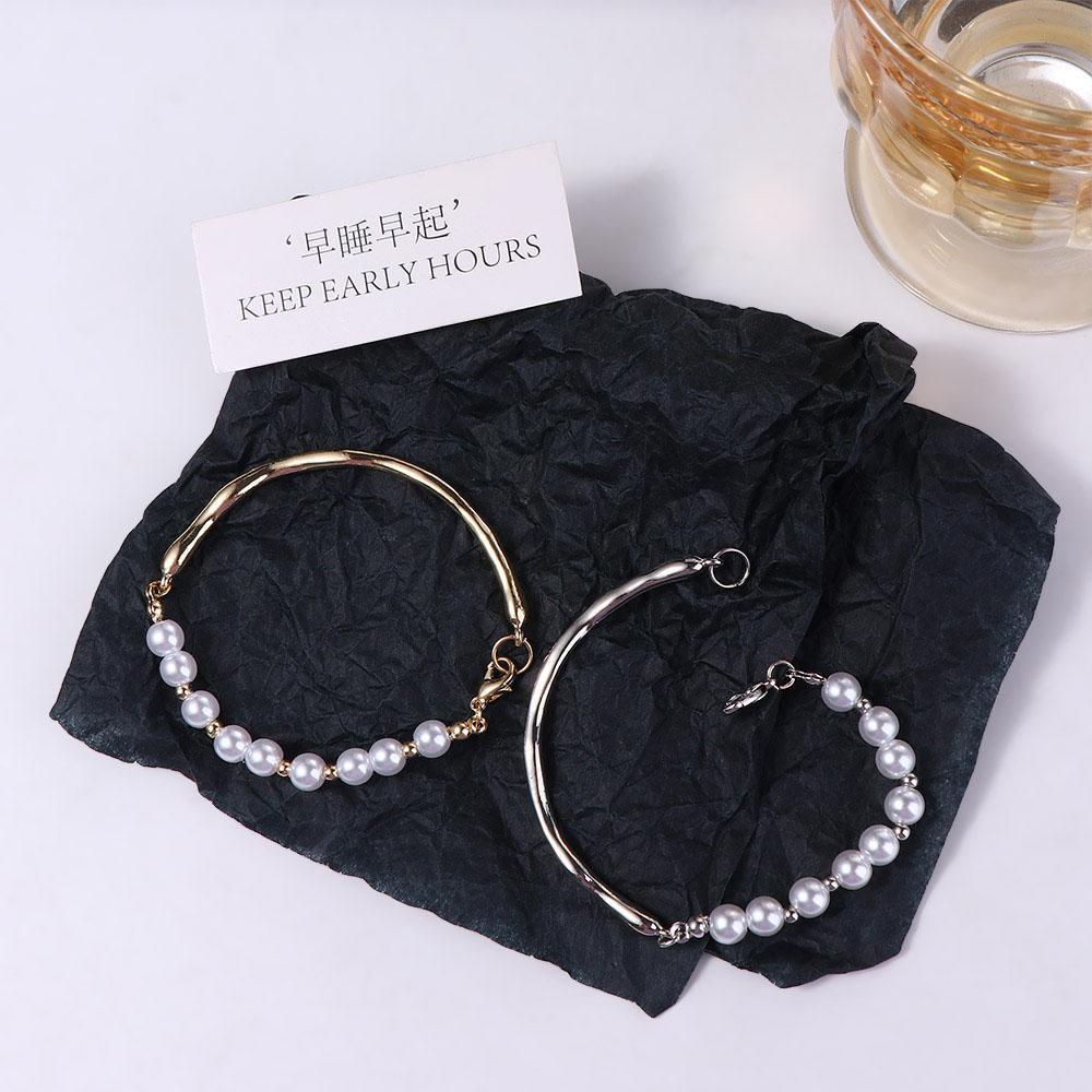 Vòng Tay Kim Loại Dạng Lỏng Thiết Kế Bất Đối Xứng Phong Cách Hàn Quốc Thời Trang Cho Nữ