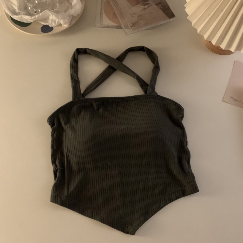 Áo Croptop Hai Dây Có Mút Nâng Ngực Thời Trang Quyến Rũ Cho Nữ