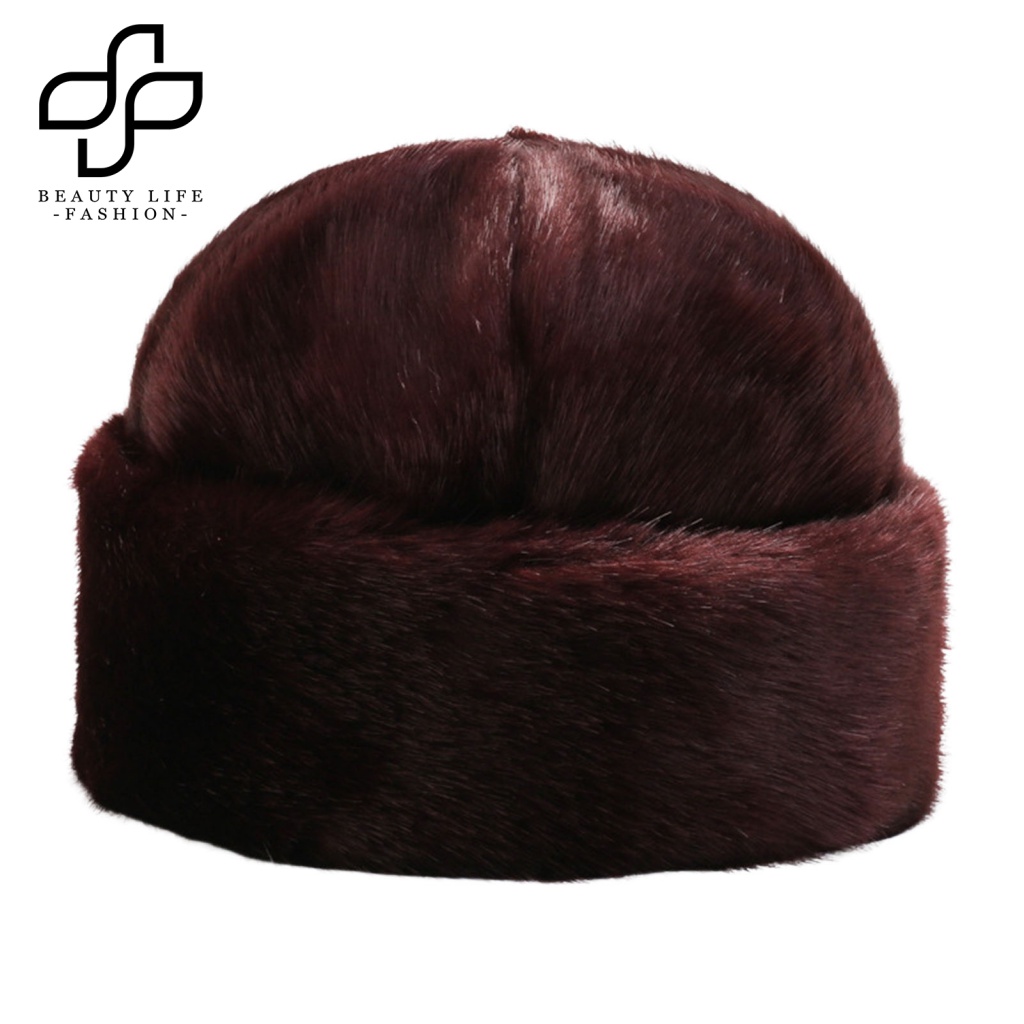 Mũ Lông Dày Giữ Ấm Mùa Đông Không Vành Tiện Dụng Cho Tổng Thống