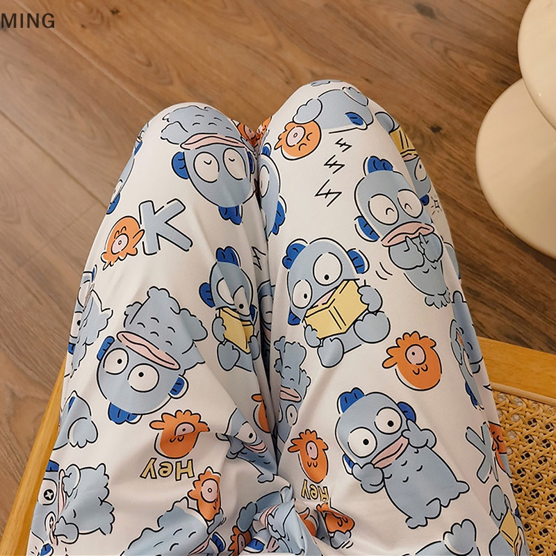 Ming Quần Ngủ Dáng Rộng Thoáng Khí Mùa Hè In Hình Cá Lạ Hoạt Hình Mặc Ở Nhà Giải Trí Có Thể Worn