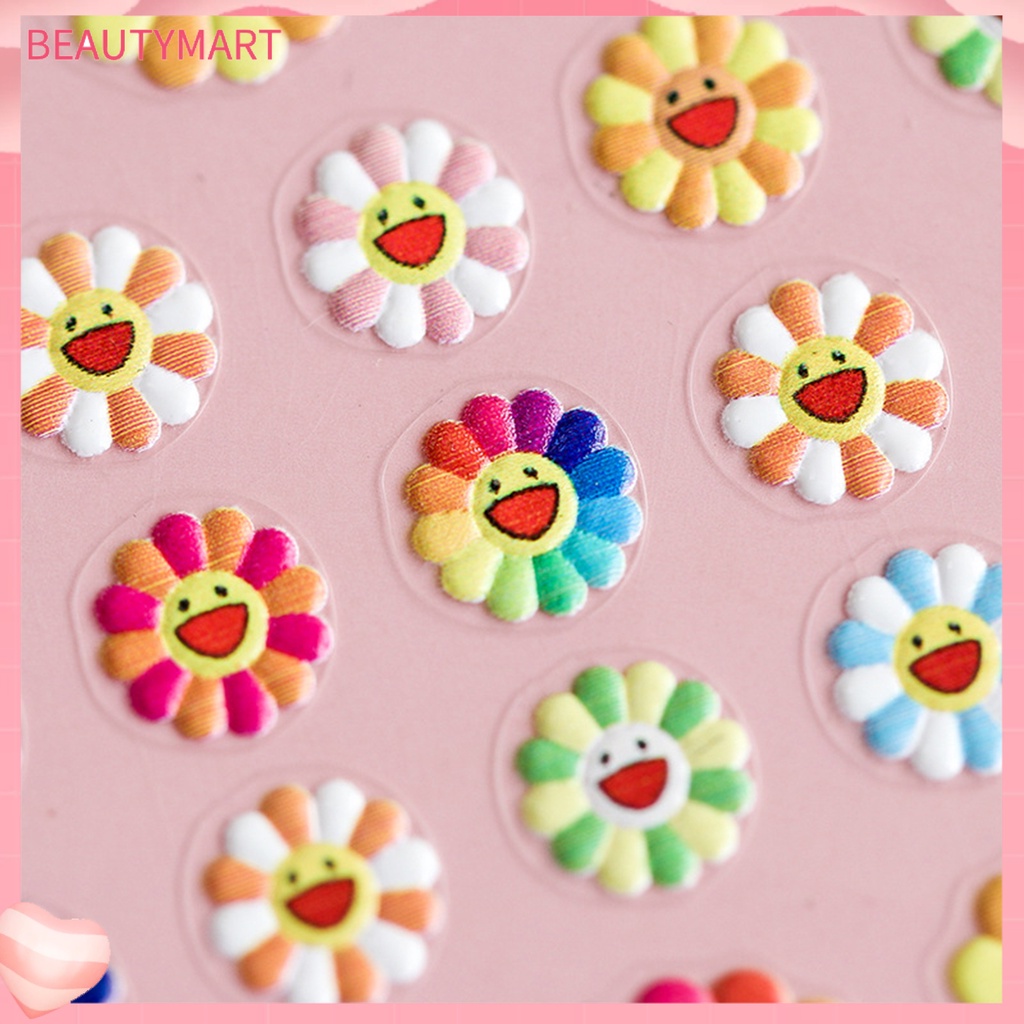 Miếng Dán Trang Trí Móng Tay Hình Hoa Hướng Dương 3D