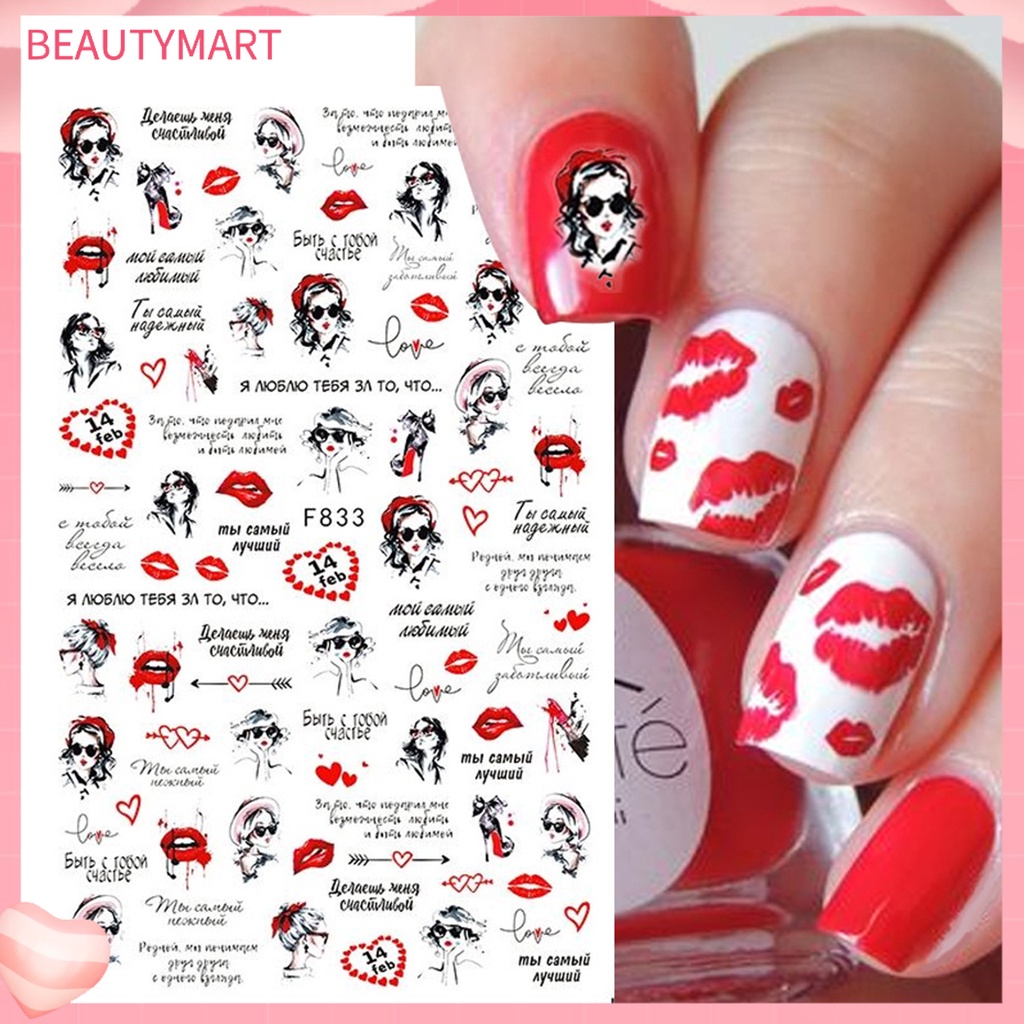 Nhãn Dán Móng Tay Hiệu Ứng 3D Không Phai Siêu Mỏng Hình Hổ Trang Trí Móng Tay