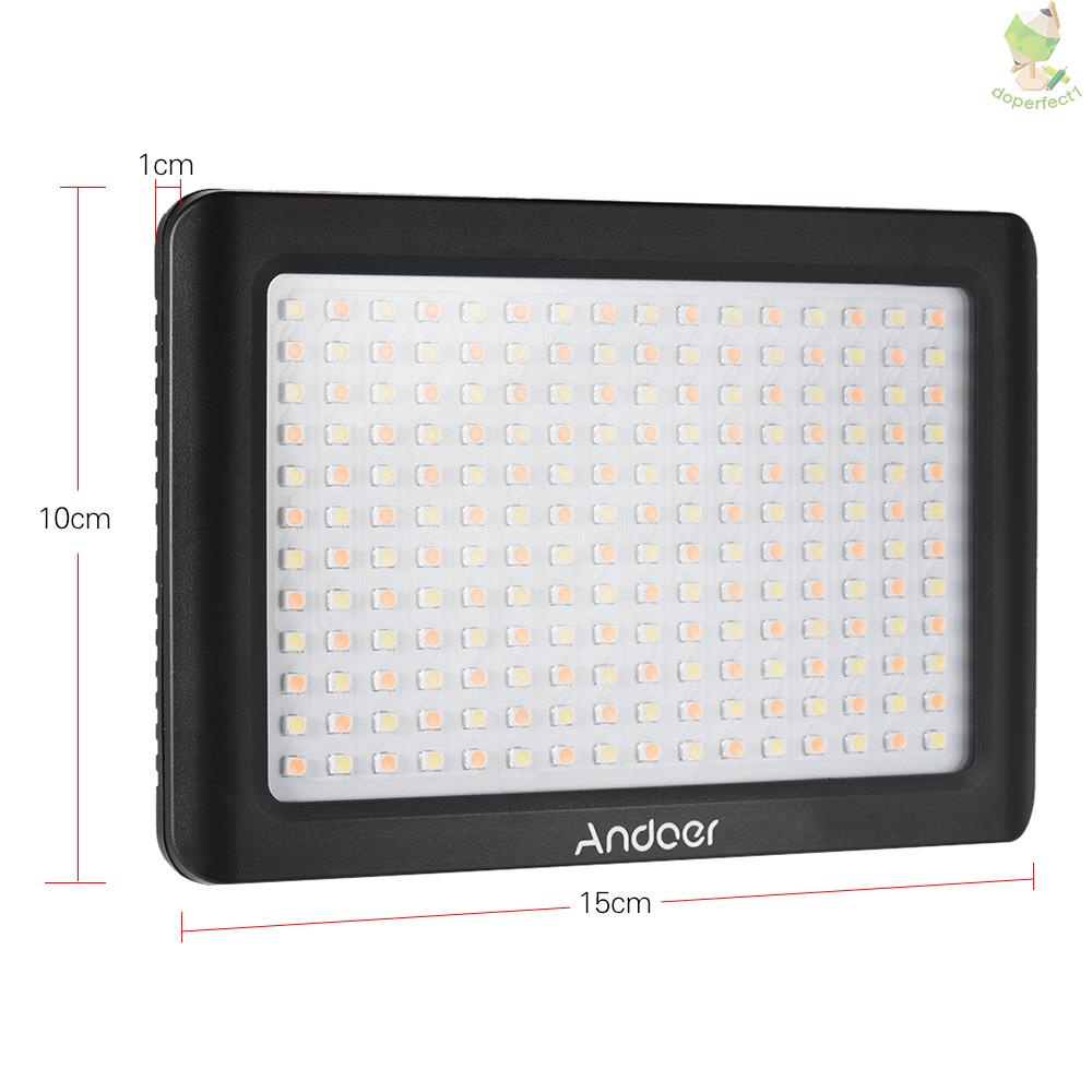 Andoer Mini Portable Dimmable Studio Video Photography LED Light Panel Lamp 3200K/6000K 192pcs Beads for   DSLR Camera D   Came-6.5