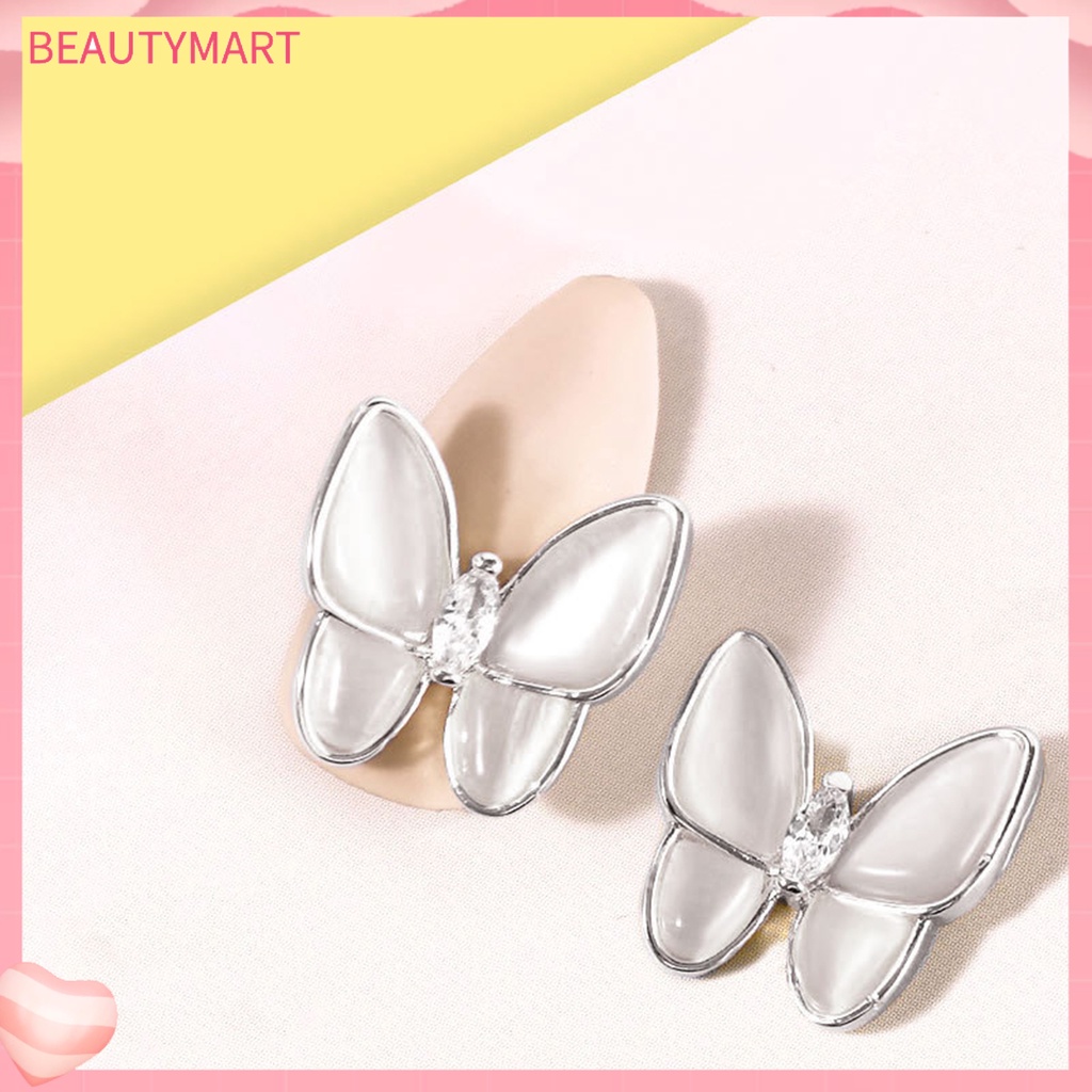 Set 2 Phụ Kiện Trang Trí Móng Tay Hình Bướm Mini Đính Đá DIY