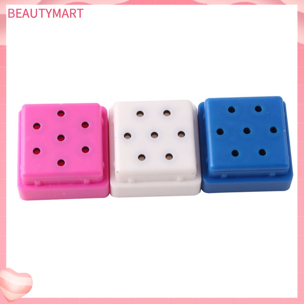 Giá Đỡ Đầu Mài Móng Tay 7 Lỗ Trong Suốt Tiện Lợi