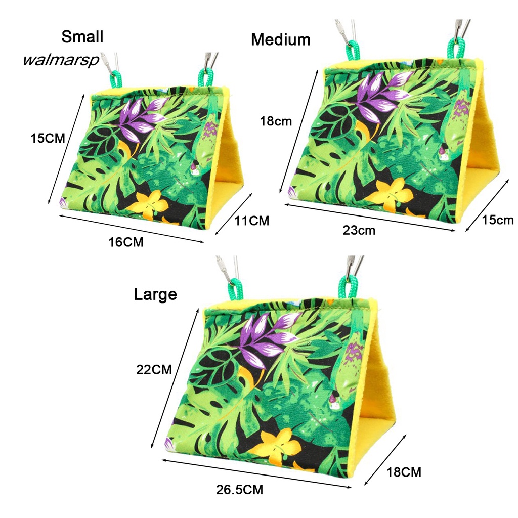 Võng Treo Bằng Vải Flannel In Họa Tiết Dễ Thương Thoải Mái Cho Chim Vẹt