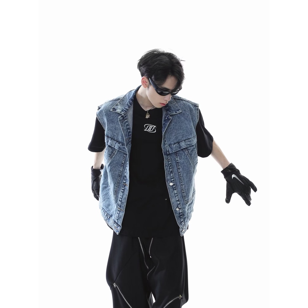 Áo Denim Không Tay Thiết Kế Mới Thời Trang Dành Cho Mùa Xuân Hè