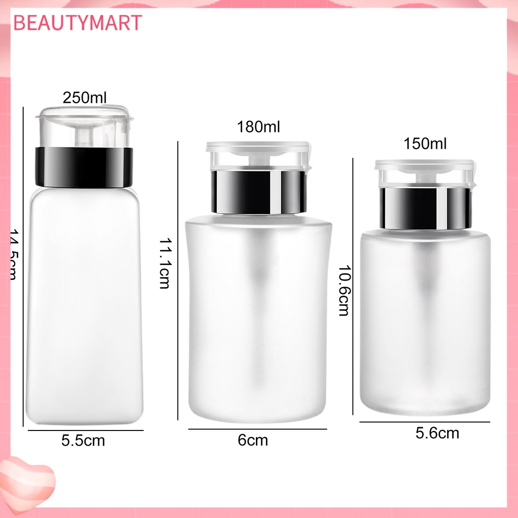 Lọ Rỗng Đựng Dung Dịch Tẩy Sơn Móng Tay 150 / 180 / 250ml Tiết Kiệm Không Gian Có Khóa