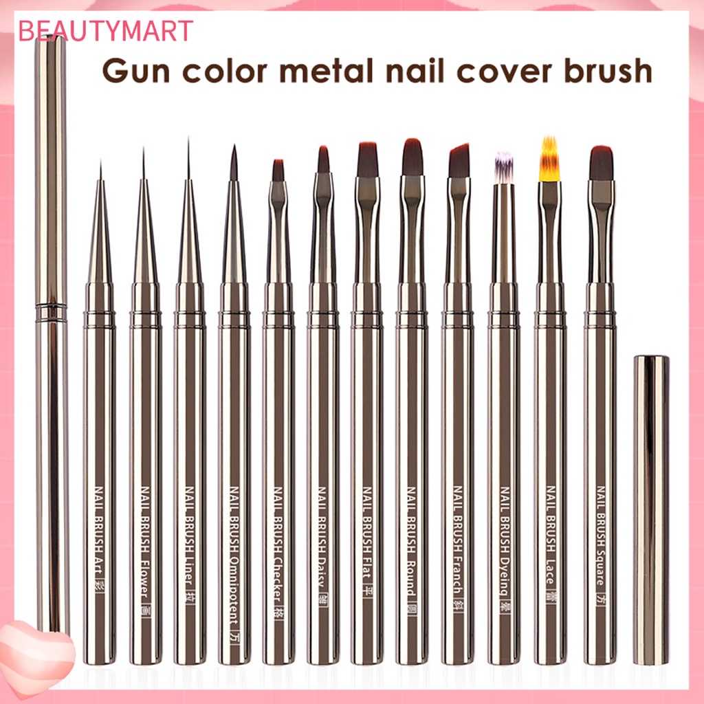 Cọ Vẽ Móng Nghệ Thuật Kèm Nón Đầu Cọ Linh Hoạt Không Nhuộm Màu Chuyên Dụng Cho Salon