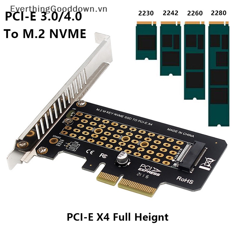 Everthingooddown M.2 NVME SSD Sang PCIe 4.0 64Gbps M-Key PCIe 4.0 X4 Dành Cho Máy Tính Để Bàn PCI-E GEN4