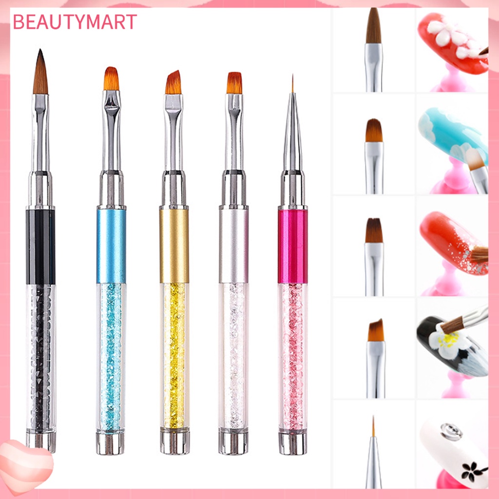 Set 1 / 5 Cọ Trang Trí Móng Tay Lông Mềm Nhiều Màu Tiện Dụng