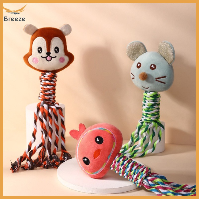 Đồ Chơi Nhồi Bông Chống Cắn Hình Động Vật Dễ Thương Cho Thú Cưng Cỡ Nhỏ / Vừa / Nhỏ