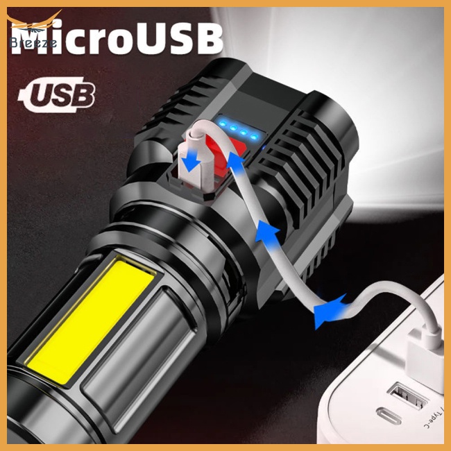 Đèn Pin Cầm Tay Cob 5led Sạc Usb Đa Năng