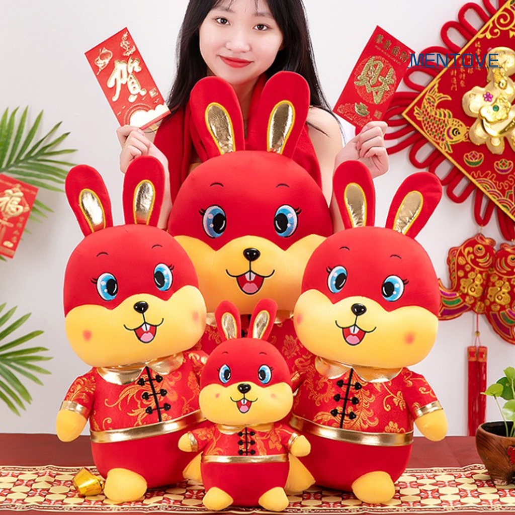 Thỏ Nhồi Bông May Mắn Phong Cách Trung Hoa Dễ Thương 2023