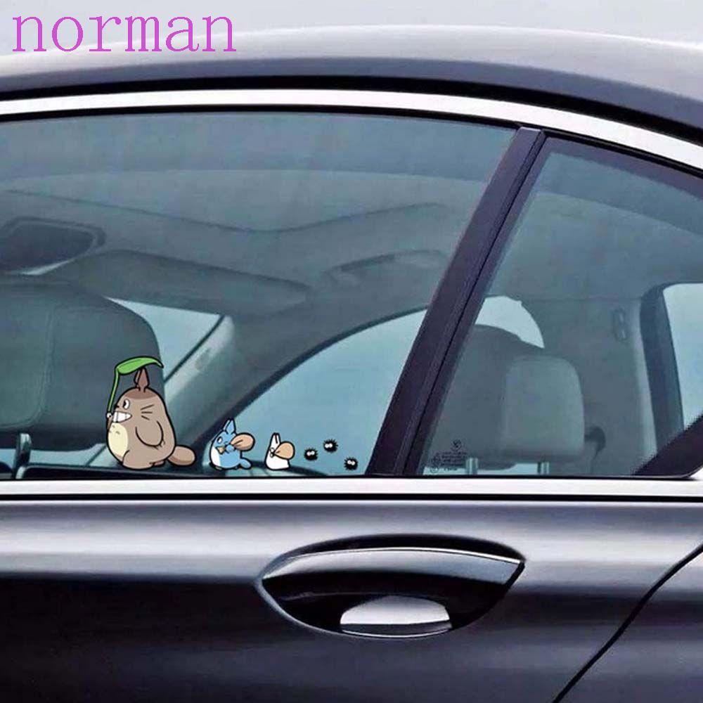 Miếng Dán Trang Trí Cửa Sổ Xe Hơi Chống Trầy Xước Chống Thấm Nước Họa Tiết Hoạt Hình Totoro Dễ Thương DIY