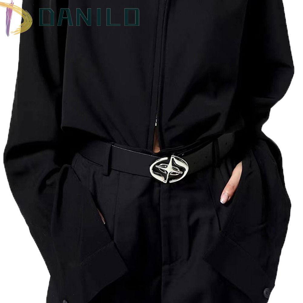 Thắt Lưng DANILO Khóa Kim Loại Hình Hành Tinh / Ngôi Sao Dễ Phối Đồ Phong Cách Punk Cho Nam Và Nữ