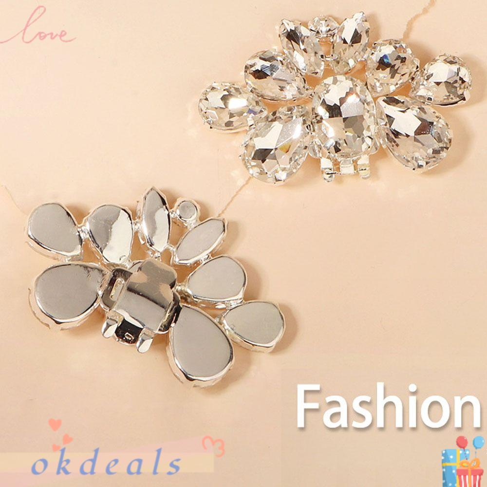 Okdeals 1 Cặp (2 Cái)|Phụ Kiện Kẹp Giày Handmade Cho Cô Dâu