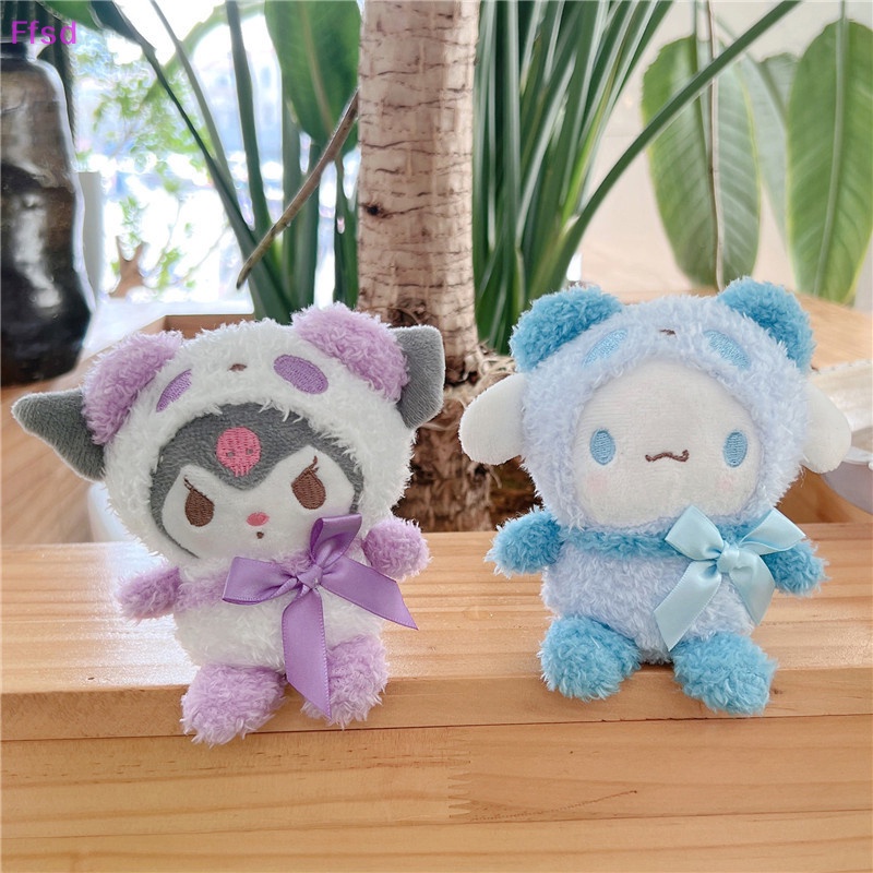 Móc Khóa Hình Búp Bê Nhồi Bông Kuromi Cinnamoroll 14cm Dễ Thương