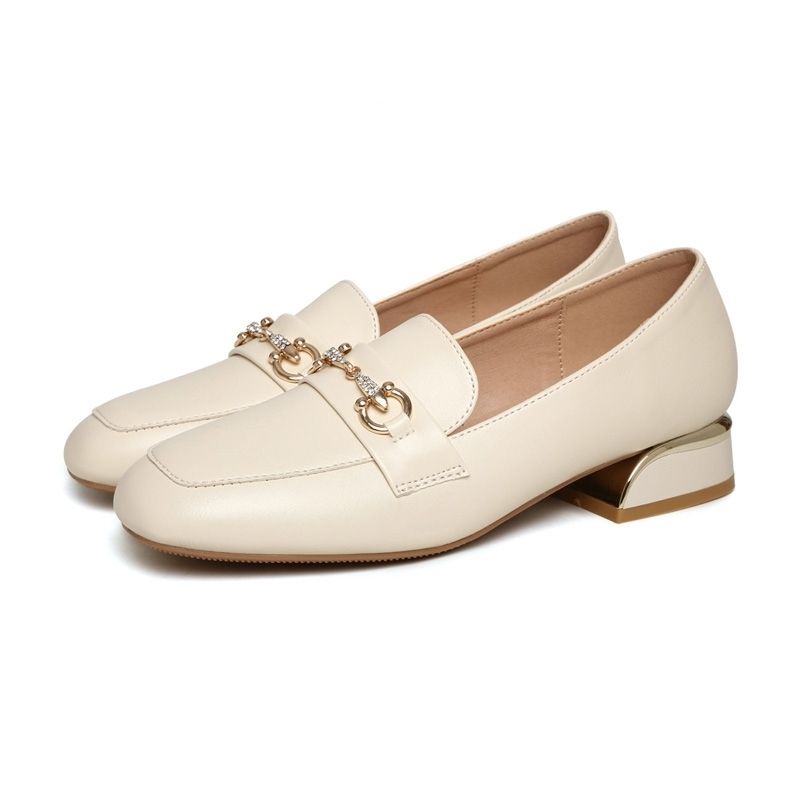 Giày Lười Da Thật Đế Mềm Dày Dặn Thời Trang Xuân Thu 2023 56B7 Cho Nữ