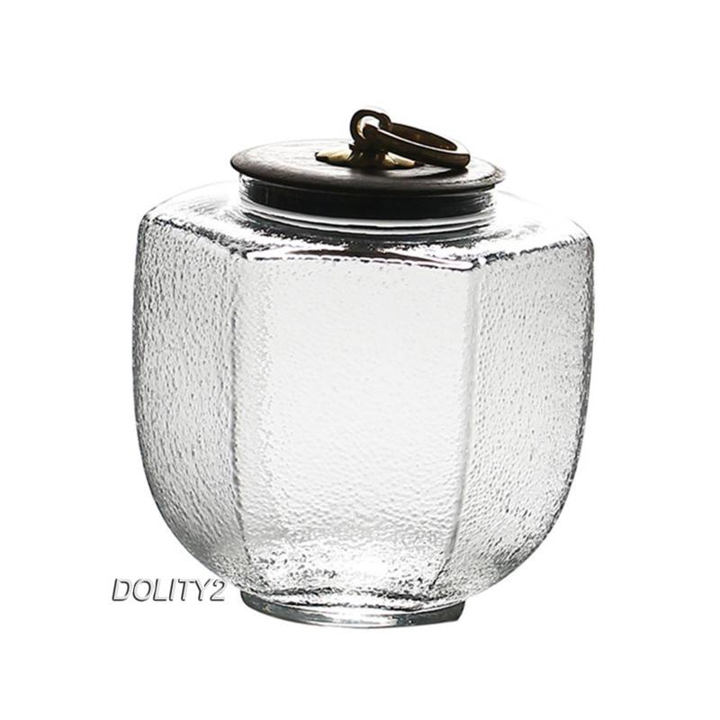 Set 2 Hũ Thủy Tinh Tròn Đựng Trà / Thức Ăn Phong Cách Retro Cho Nhà Bếp / Phòng Ăn
