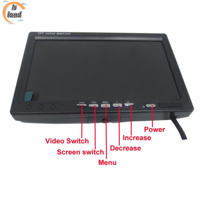 Màn Hình Lcd Tft 7-inch 2 Chiều Pal / ntsc 12v Chuyên Dụng Cho Xe Hơi