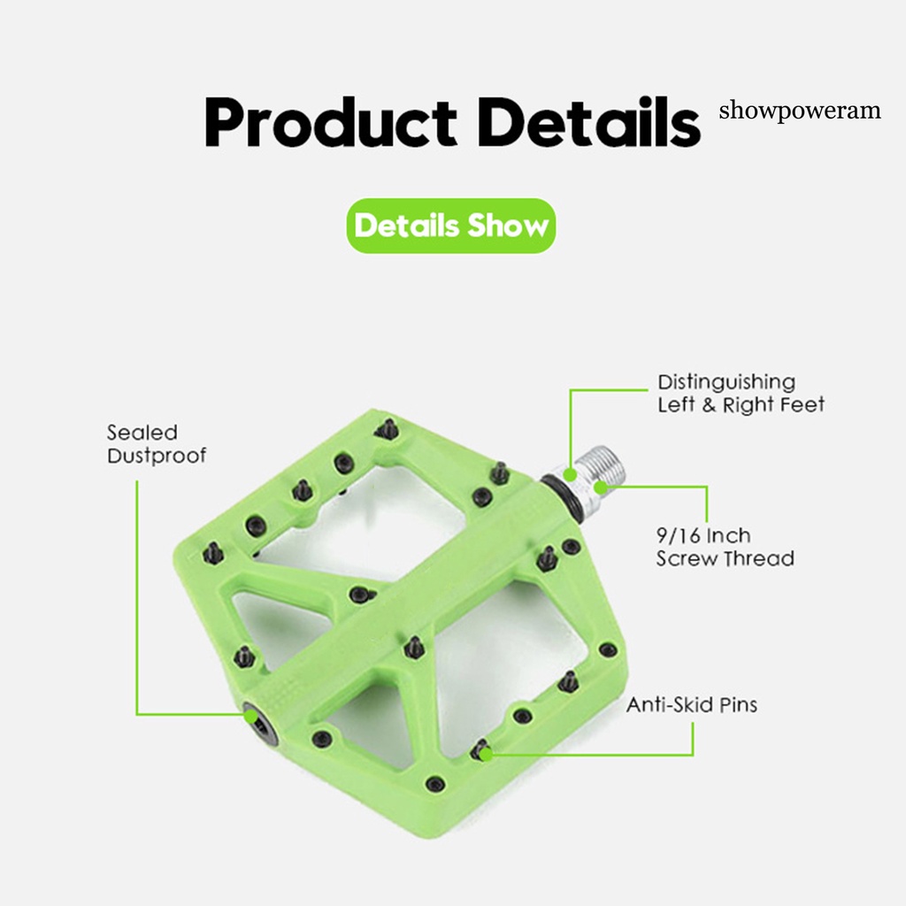 1 Cặp Bàn Đạp Trái Phải In Logo Bằng Sợi Nylon Dành Cho Xe Đạp MTB