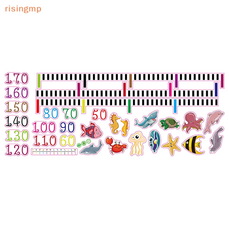 [risingmp] Đề Can Đo Chiều Cao Dán Tường Hình Động Vật Dưới Biển