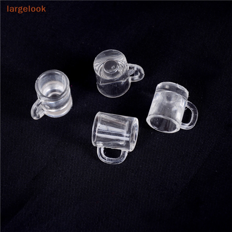 Set 4 Cốc Thủy Tinh Uống Bia Bằng Nhựa Tỉ Lệ 1 / 12 Trang Trí Nhà Búp Bê