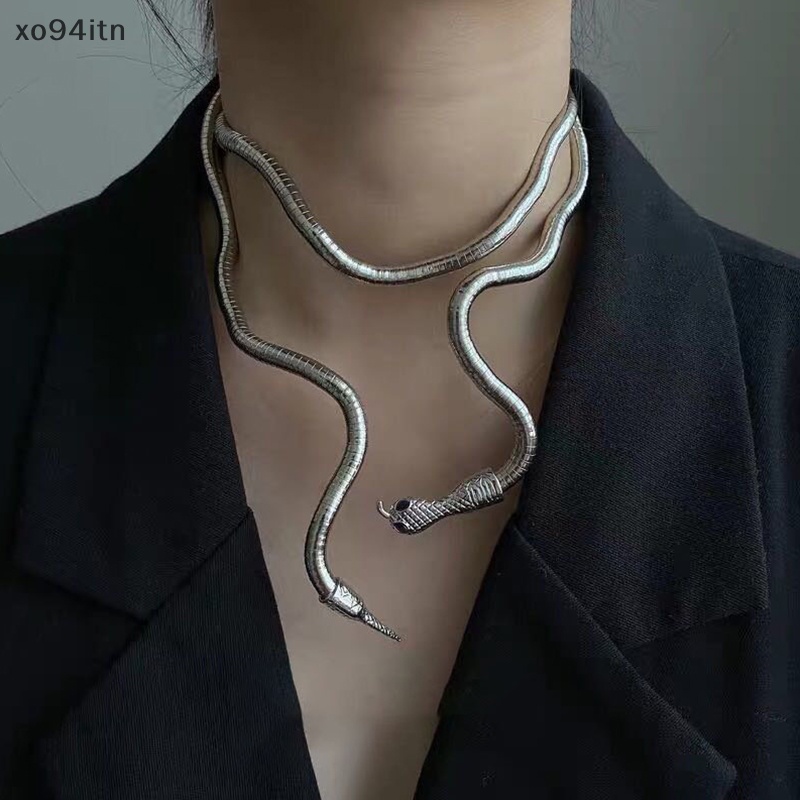 Tn Vòng Cổ Choker Dạng Rắn Phong Cách Punk Gothic Có Thể Điều Chỉnh Đa Năng Cho Nữ n