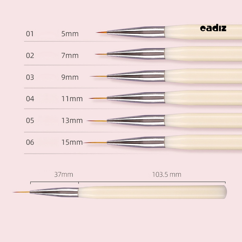 Cọ Nylon Lông Kim Loại Thoải Mái Chuyên Dụng Cho Vẽ Móng Tay