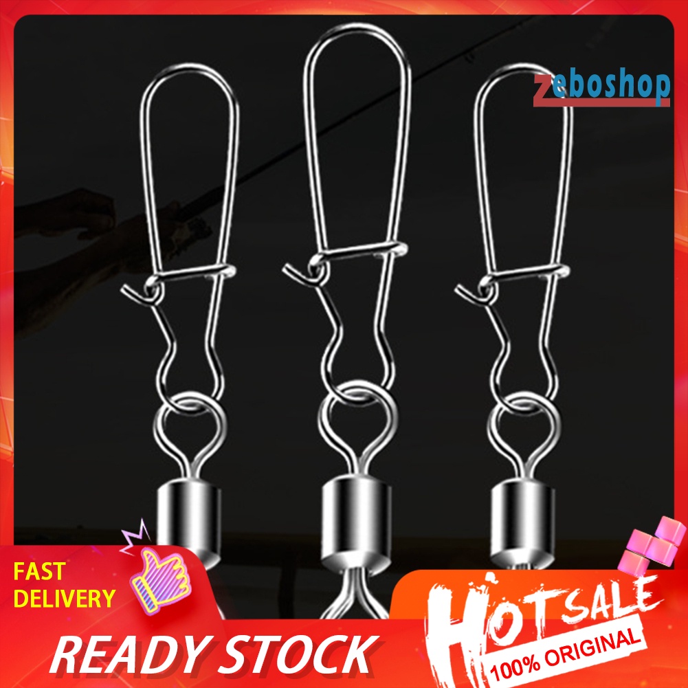 Zeboshop 50 Móc Nối Câu Cá Bằng Thép Không Gỉ