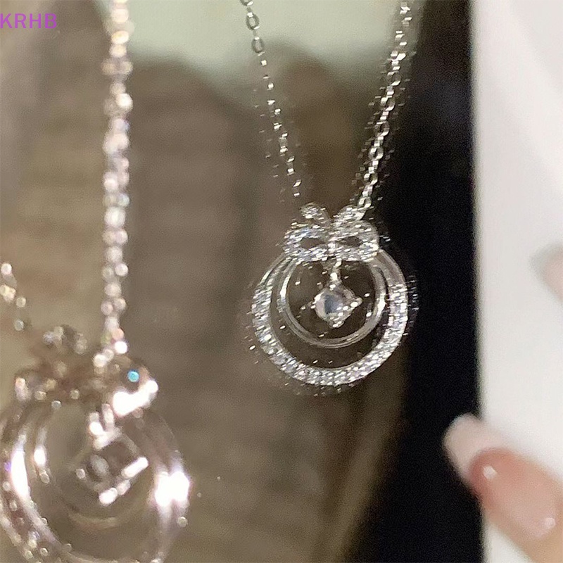 Vòng cổ Mặt Nơ Đính Đá Lấp Lánh Thời Trang Cho Nữ Mới