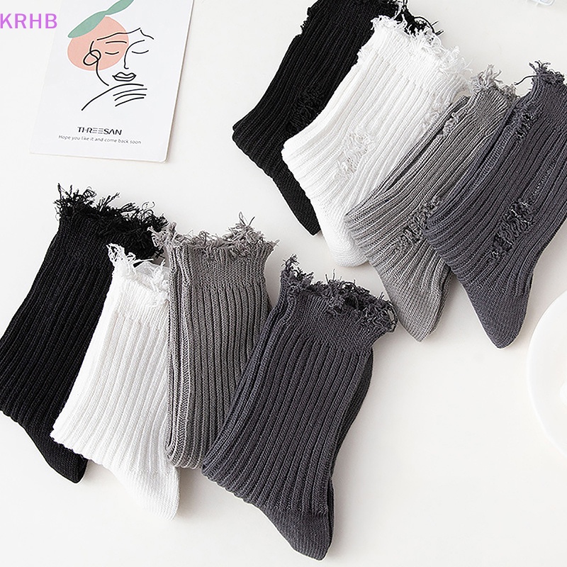 Vớ Dệt Kim Rách Thời Trang Harajuku Đường Phố Mới Cho Nữ