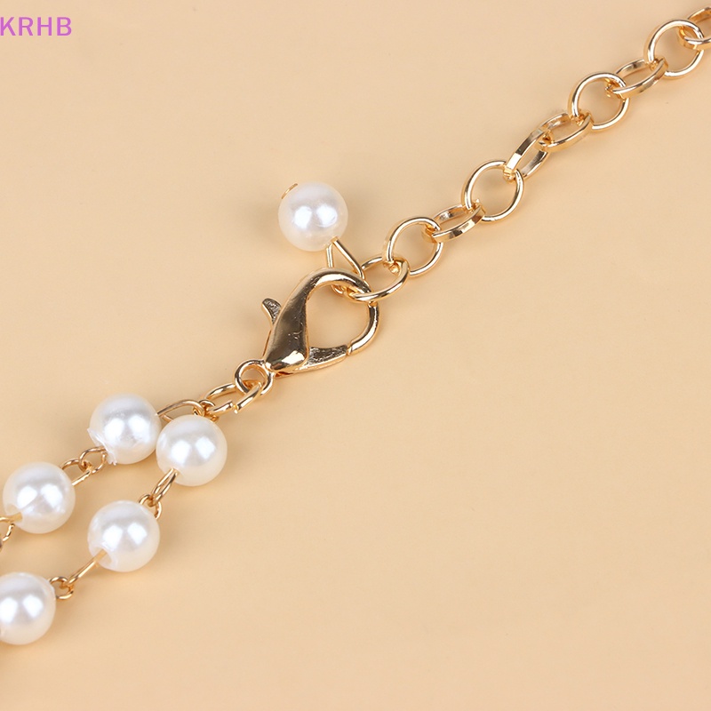 Thắt Lưng Dây Xích Đính Ngọc Trai Giả Bằng Hợp Kim Màu Trắng Thanh Lịch Cho Nữ Mới