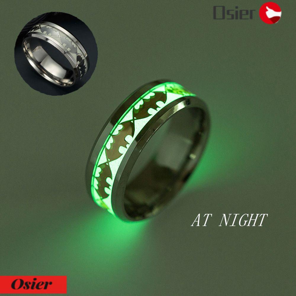 Osier1 Nhẫn Dạ Quang Bằng Thép Không Gỉ Quà Tặng Trang Sức