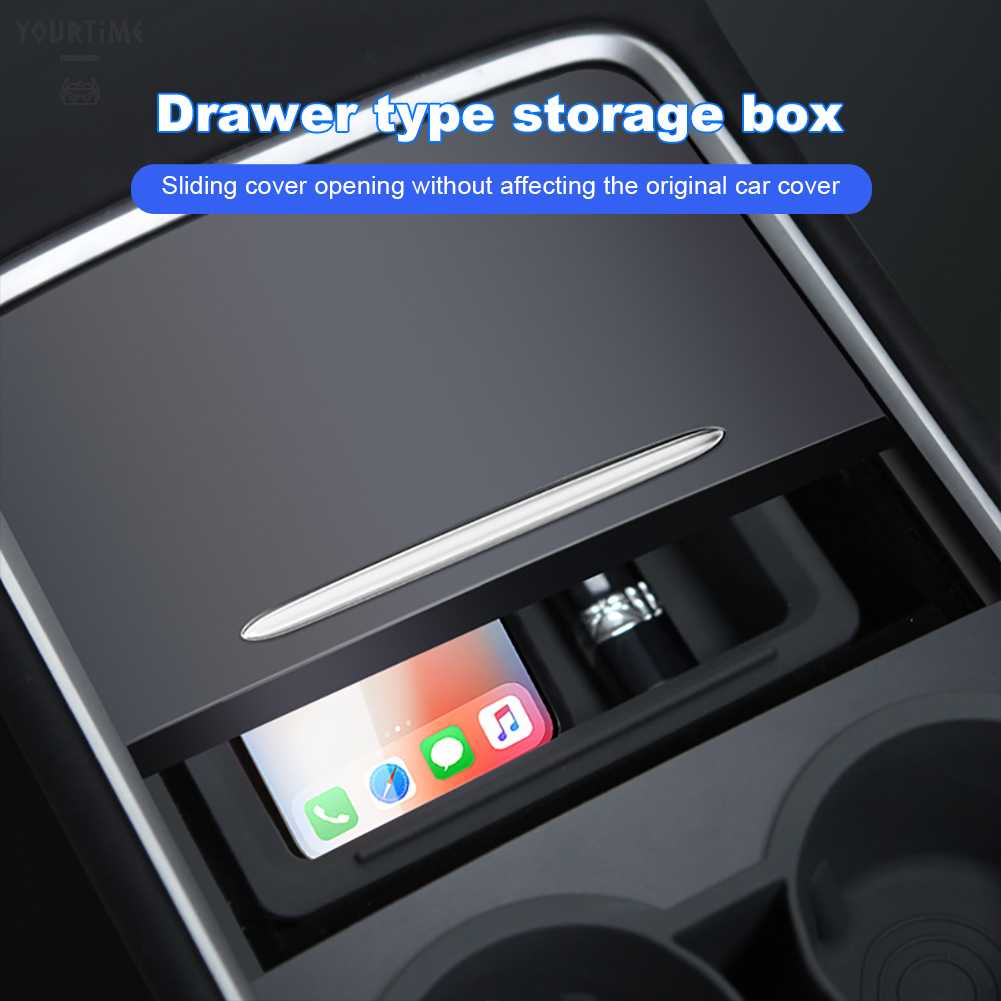 Hộp Đựng Đồ Gắn Tay Vịn Xe Hơi Chống Trượt Tiện Dụng Cho Tesla Model 3 Y