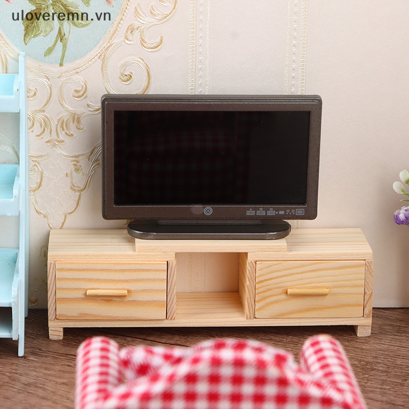 Mô Hình TV Đứng Để Bàn Trang Trí Nhà Búp Bê Tỉ Lệ 1: 12