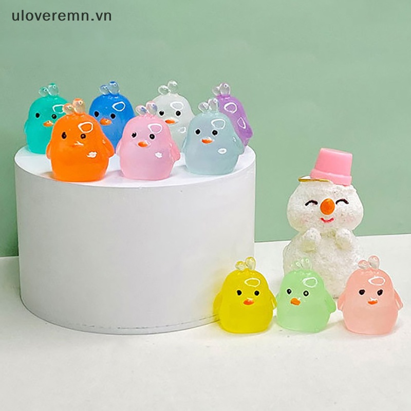 Bộ 5 Tượng Vịt Con Phát Quang Dùng Trang Trí Vườn