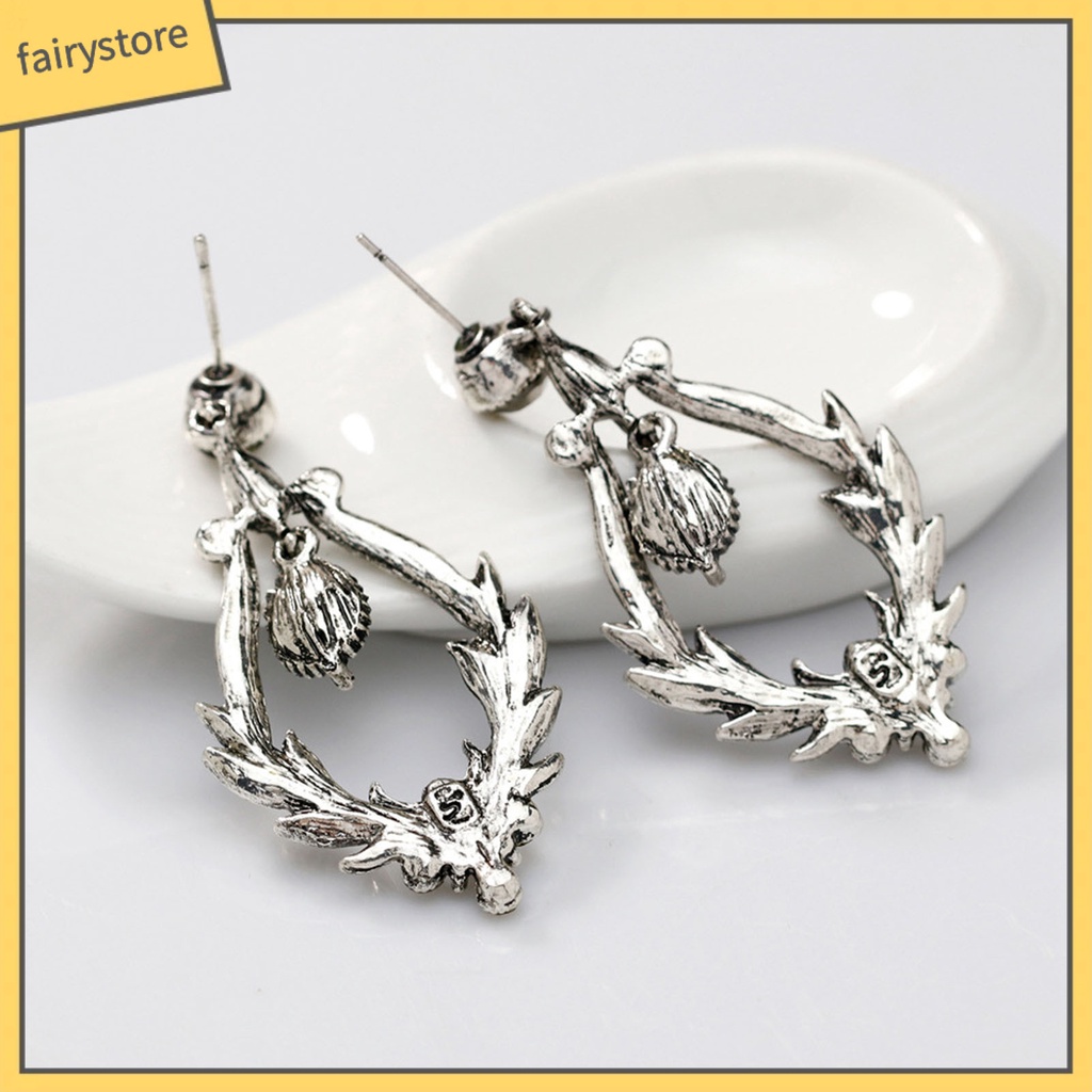 1 Đôi Bông Tai Thiết Kế Rỗng Chống Mài Mòn Sang Trọng