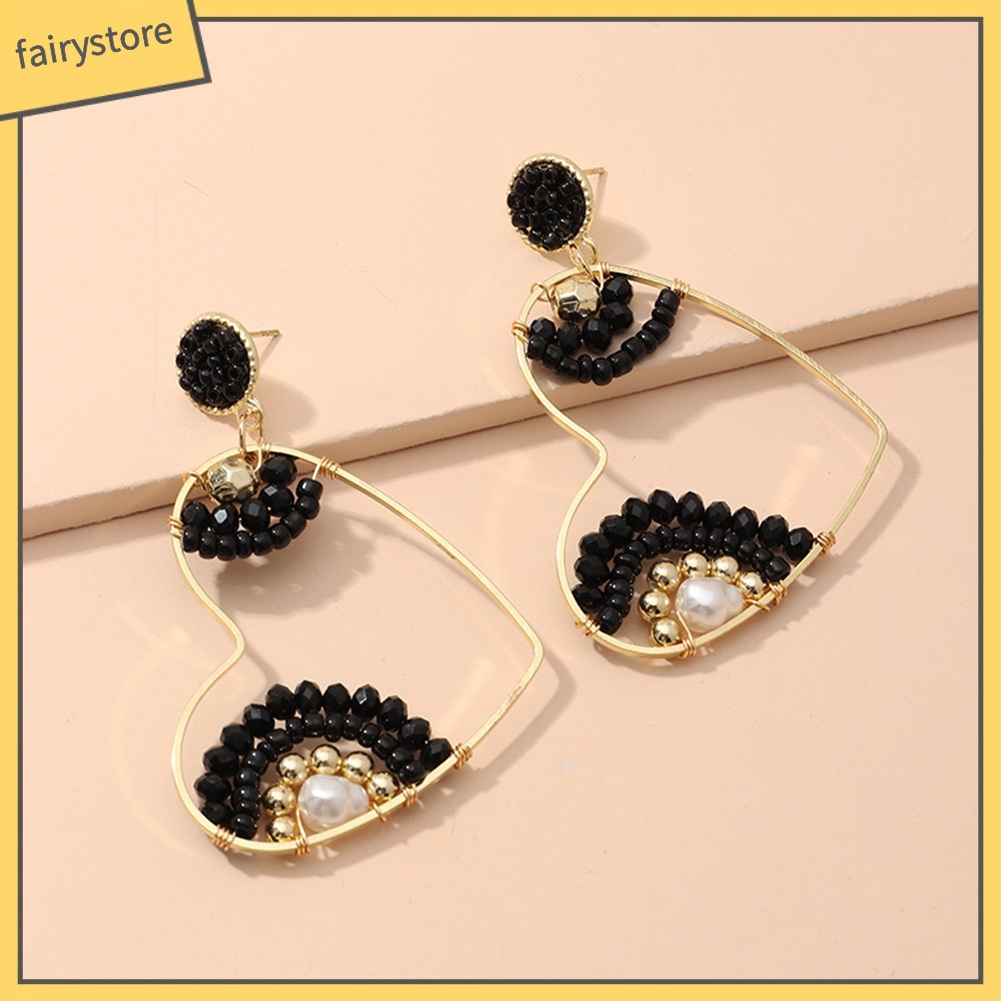 Đôi Bông Tai Hình Trái Tim Phong Cách Boho Thời Trang Cho Nữ