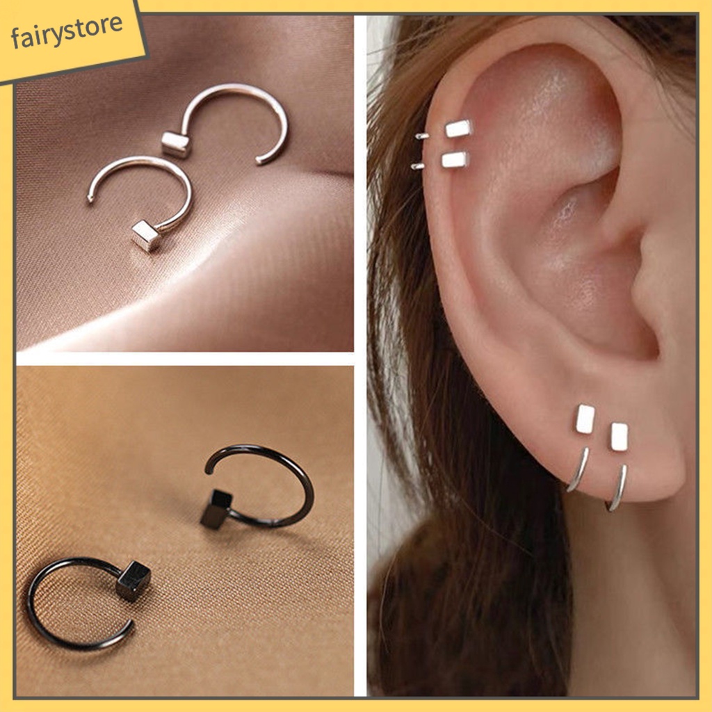 1 Đôi Bông Tai Xỏ Hình Hoa Bướm Sáng Lấp Lánh Dành Cho Nữ